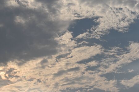 Blue Sky with White Clouds, Nature Background.の写真素材