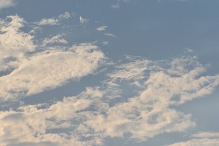 Blue Sky with White Clouds, Nature Background.の写真素材