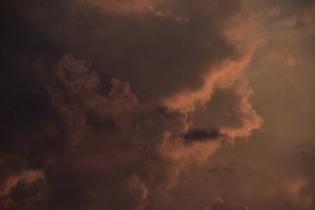 Sunset, sunrise with clouds, light rays and other dramatic effect.の写真素材