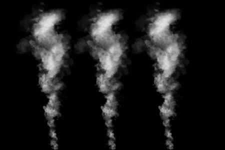 Smoke isolated on blackの写真素材