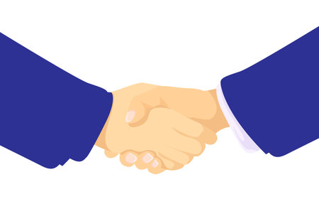 Business handshake illustration artのイラスト素材