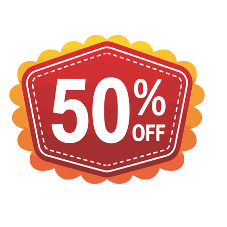 50% OFF Promotional Badge