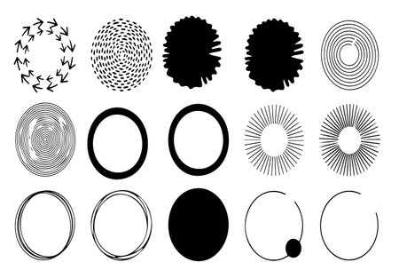 Geometric Circular Pattern Setのイラスト素材