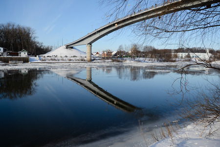 bridge in winter seasonの写真素材