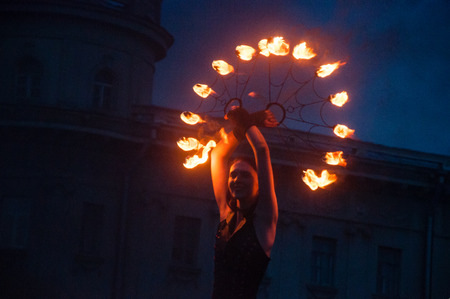 Ukraine, Chernihiv, April 16, 2016: a city holiday, the opening of the tourist season in Chernihiv.のeditorial素材