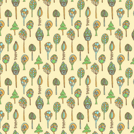 pattern trees for decorativeのイラスト素材