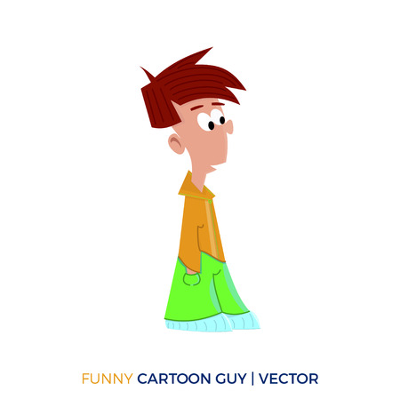 Funny cartoon guy styleのイラスト素材