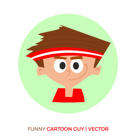 Funny cartoon guy styleのイラスト素材