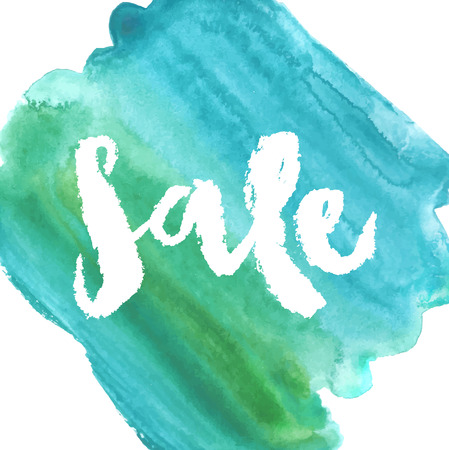 Sale Hand lettering marker design template. Handmade calligraphy.のイラスト素材