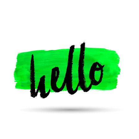 Calligraphy hello. Vector design for flyer or Bannerのイラスト素材