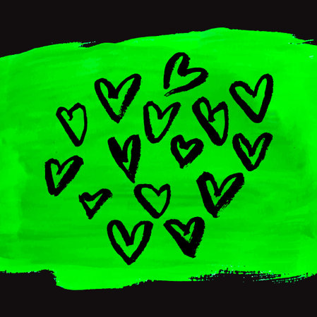 Vector grunge heart, Valentine day, illustration vintage design elementのイラスト素材