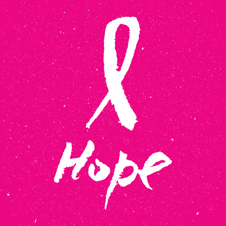Breast cancer awareness pink ribbon background, vector illustrationのイラスト素材