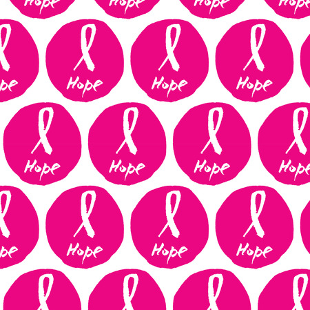 Vector watercolor pink ribbon - breast cancer awareness symbolのイラスト素材