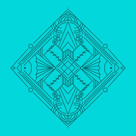 Oriental pattern, vector illustration. Islam, Arabic, Indian turkish pakistan chinese ottoman motifsのイラスト素材