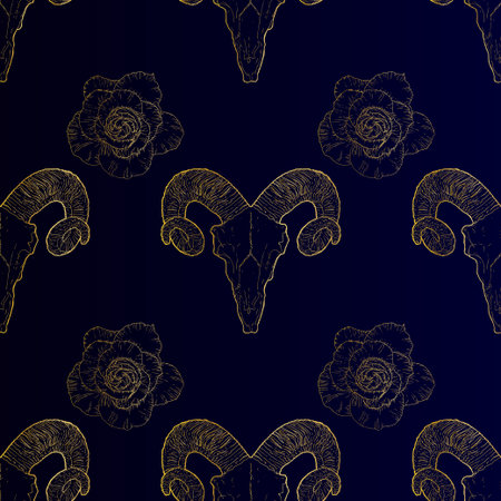 Tattoo design, mystic symbol. New school dotwork. Boho design. Print, posters, t-shirts and textilesのイラスト素材