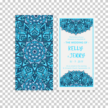Vintage template design layout for Wedding invitation. Wedding invitation, thank you card, save the date cards, baby shower.のイラスト素材