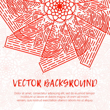 Round flower ornament. Decorative vintage print. Luxury floral weave pattern.のイラスト素材