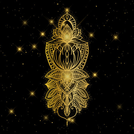 Oriental pattern, vector illustration. Islam Arabic Indian turkishのイラスト素材