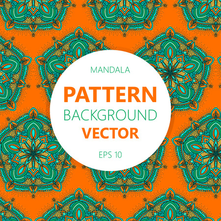 Flower Mandalas. Vintage decorative elements. Oriental pattern, vector illustration of Arabic, Indian, turkish, chinese, ottoman designsのイラスト素材