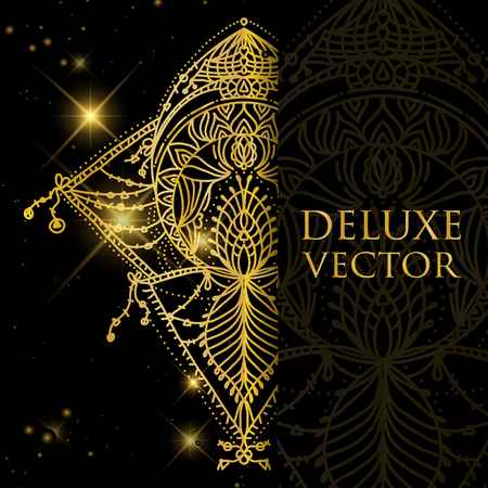 Oriental pattern, vector illustration. Islam Arabic Indian turkishのイラスト素材