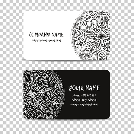 Vintage decorative elements. Business Cards. Ornamental floral. Oriental pattern, vector illustration. Islam, Arabic Indian turkish motifsのイラスト素材