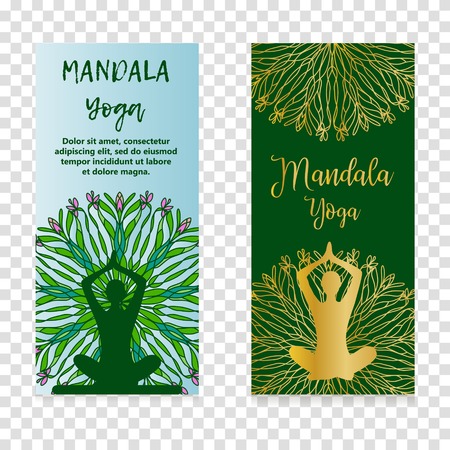 Template of poster for International Yoga Day. Flyer for 21 june, Yoga dayのイラスト素材