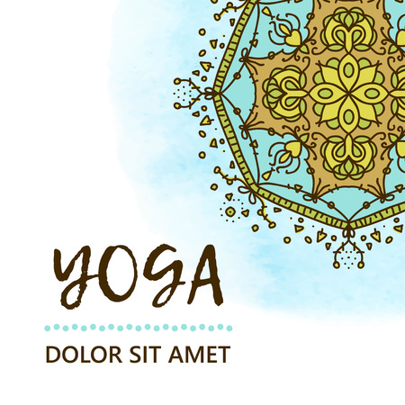 Template of poster for International Yoga Day. Flyer for 21 june, Yoga dayのイラスト素材