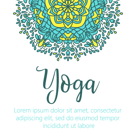 Template of poster for International Yoga Day. Flyer for 21 june, Yoga dayのイラスト素材