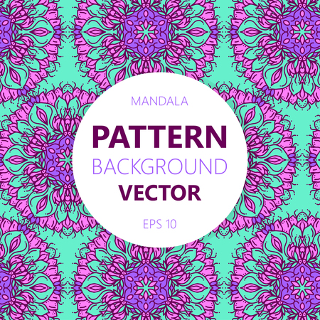 Vector vintage ethnic pattern for print. Arabic, Indian, moroccan,spain turkish pakistan motifsのイラスト素材