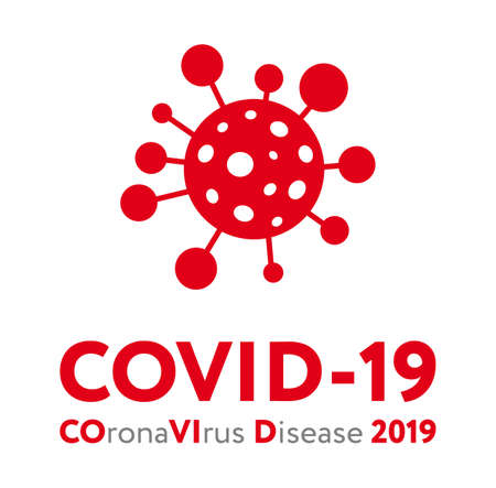 Covid-19 outbreak concept. Dangerous virus. Novel Coronavirus COVID-19.のイラスト素材