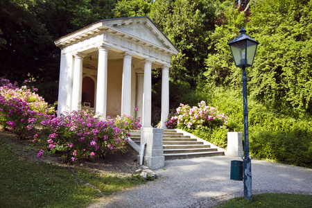 Monument to Mozart in Kurpark, BadenAustriaの写真素材