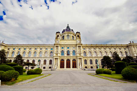 Museum of Art History by Gottfried Semper in Vienna, Maria-Theresien-Platz, Austriaのeditorial素材