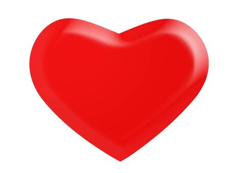 Red heart  isolated on white background. Red heart icon, element for design. Happy Valentine day design.の写真素材