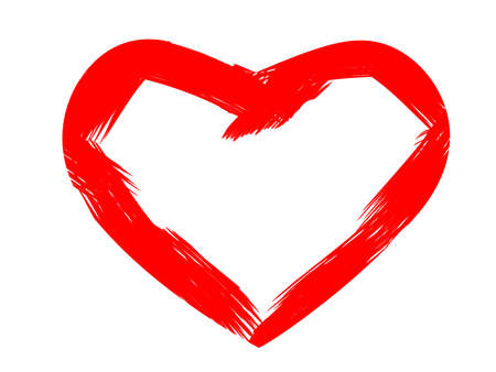 Red heart vector isolated on white background. Red heart icon, element for design. Happy Valentine day design.の写真素材