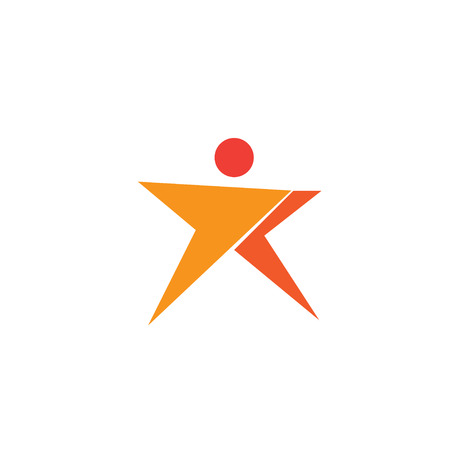 Star Logo Design on plain background.のイラスト素材