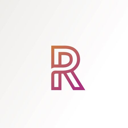 Alphabet Logo Design on plain background.のイラスト素材