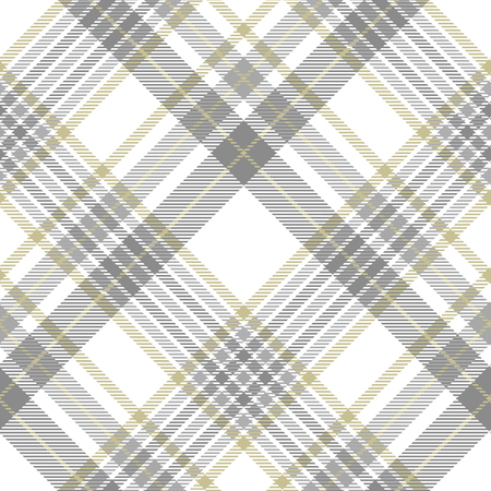 Plaid pattern in gray, white and golden tan.