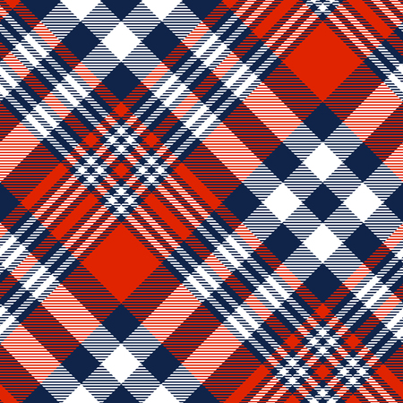 Plaid pattern in red, white and blue.のイラスト素材