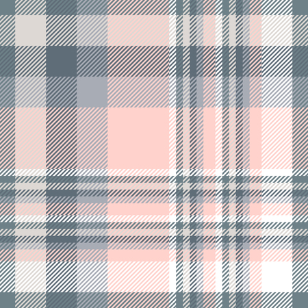 Plaid pattern in pink, white and blue-grey.のイラスト素材
