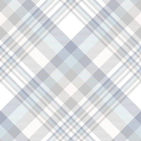 Seamless plaid pattern in blue, grey, pale beige and white.のイラスト素材