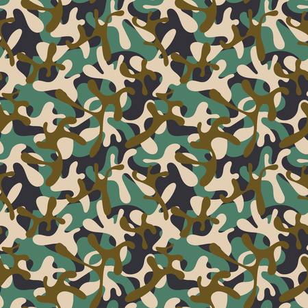 Seamless camouflage print pattern.のイラスト素材
