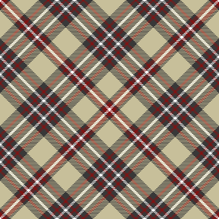 Plaid check pattern. Seamless checkered fabric texture.のイラスト素材