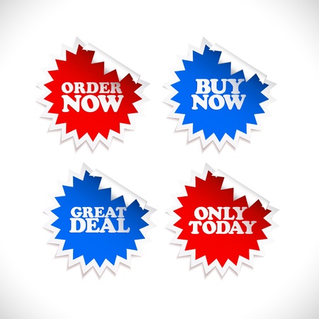 Colorful textured stickers のイラスト素材