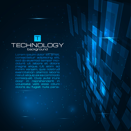 Futuristic digital background with space for your text. Technology illustration for your business,science,technology artwork. Vector design element.のイラスト素材