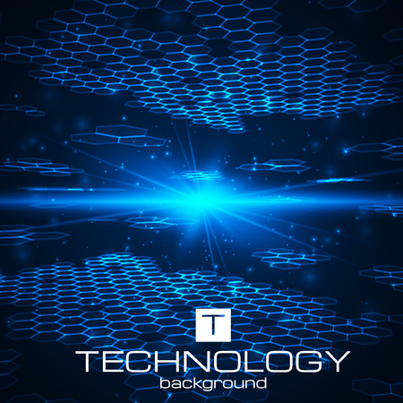 Futuristic digital background with space for your text. Technology illustration for your business,science,technology artwork. Vector design element.のイラスト素材
