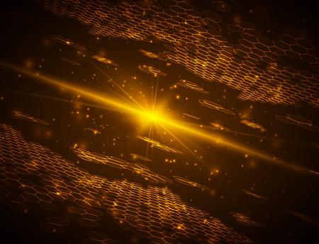 Futuristic digital background with space for your text. Technology illustration for your business,science,technology artwork. Vector design element.のイラスト素材