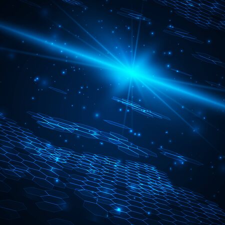 Futuristic digital background with space for your text. Technology illustration for your business,science,technology artwork.のイラスト素材