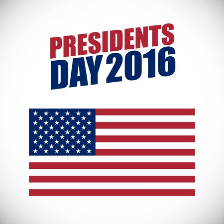 Presidents Day holiday banner with USA flag.のイラスト素材