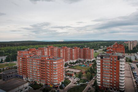 View of the Grand city from roofs of housesの写真素材