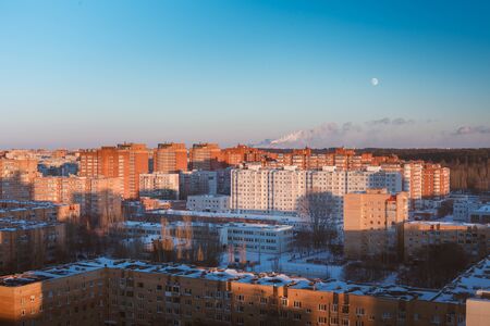 View of the Grand city from roofs of housesの写真素材